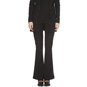 NOSTRASANTISSIMA Women's Flared Zipper Detail Pants Women BLACK